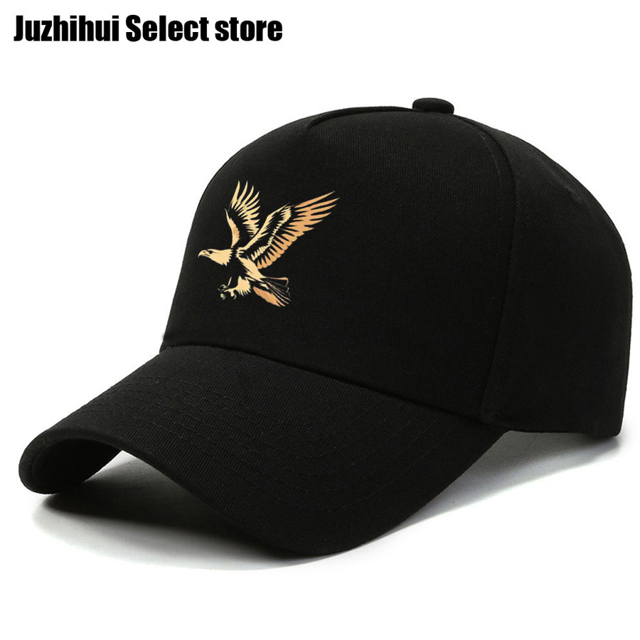 Corduroy Cap 5 Panel - 패셔너블한 독수리 무늬가 들어간 캡, 남녀