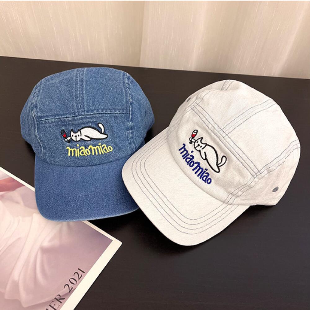 빈티지 데님 5 패널 야구 모자, 귀여운 새끼 고양이  - Corduroy Cap 5 Panel 리뷰 및 가격