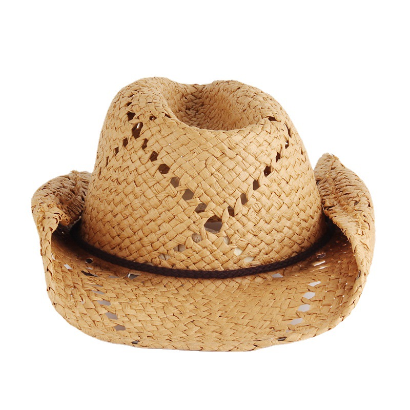 유니섹스 여성 남성 레트로 할로우 아웃 통기성 와이드  - Cowboy Hat Straw 리뷰 및 가격