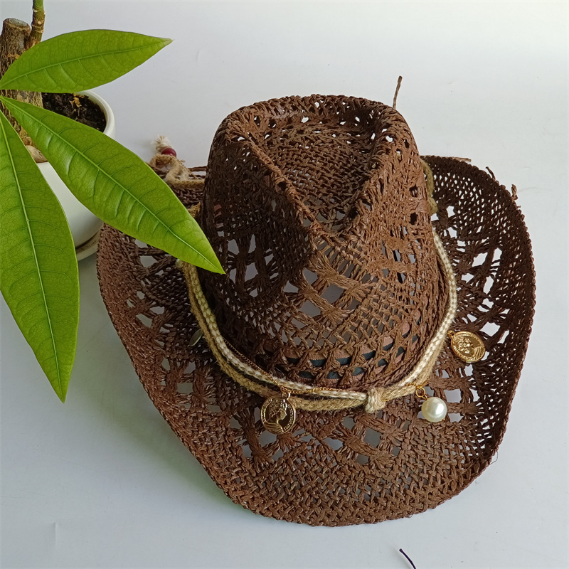 여성 남성용 스트로 웨스턴 카우보이 모자 클래식 빈티지 - Cowboy Hat Straw 리뷰 및 가격